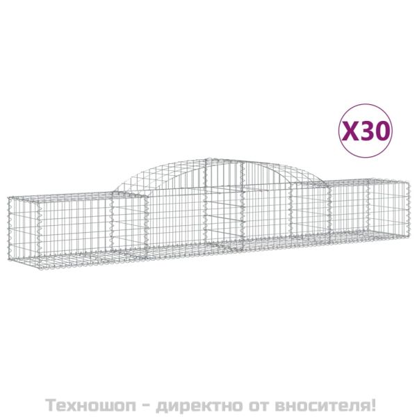 Габионни кошници арка 30 бр 300x50x40/60 см поцинковано желязо