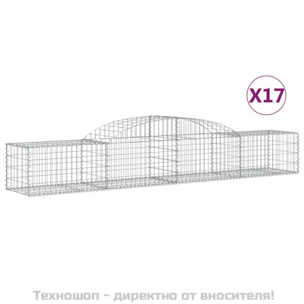 Габионни кошници арка 17 бр 300x50x40/60 см поцинковано желязо