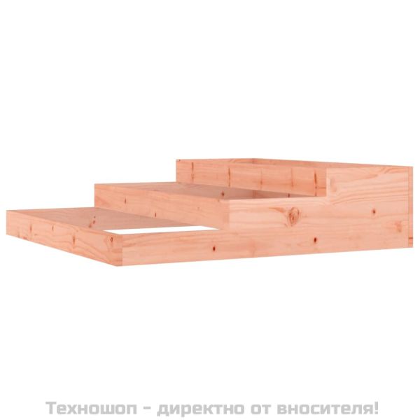 Плантер, 107x107x27 см, масивна дугласка дървесина