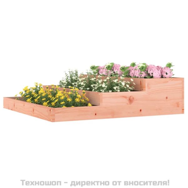 Плантер, 107x107x27 см, масивна дугласка дървесина