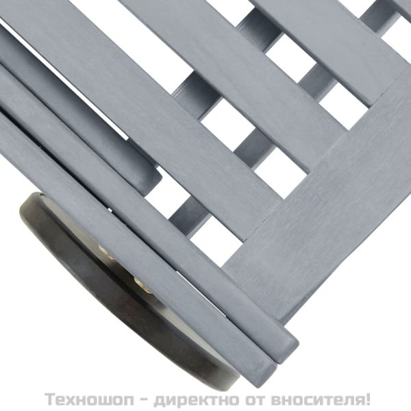 Градински шезлонг с шалте, акациево дърво масив