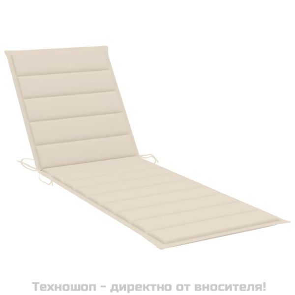 Градински шезлонг с шалте, сив, акациево дърво масив