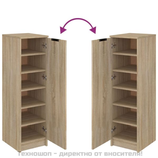 Шкаф за обувки, сонома дъб, 30x35x100 см, инженерно дърво