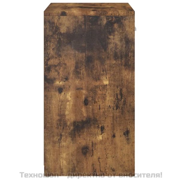 Пейка за обувки, опушен дъб, 94,5x31x57 см, инженерно дърво