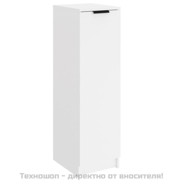 Шкаф за обувки, бял, 30x35x100 см, инженерно дърво