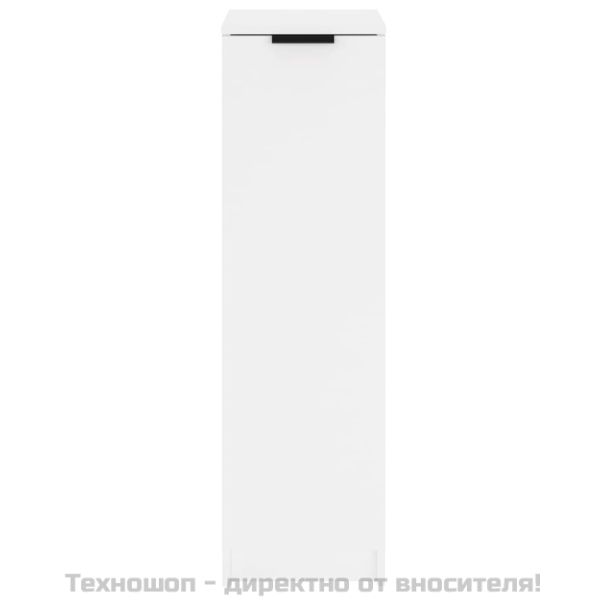 Шкаф за обувки, бял, 30x35x100 см, инженерно дърво