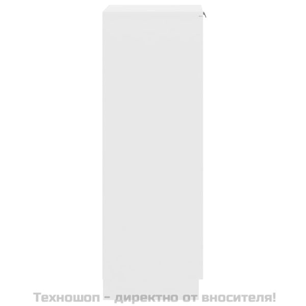 Шкаф за обувки, бял, 30x35x100 см, инженерно дърво