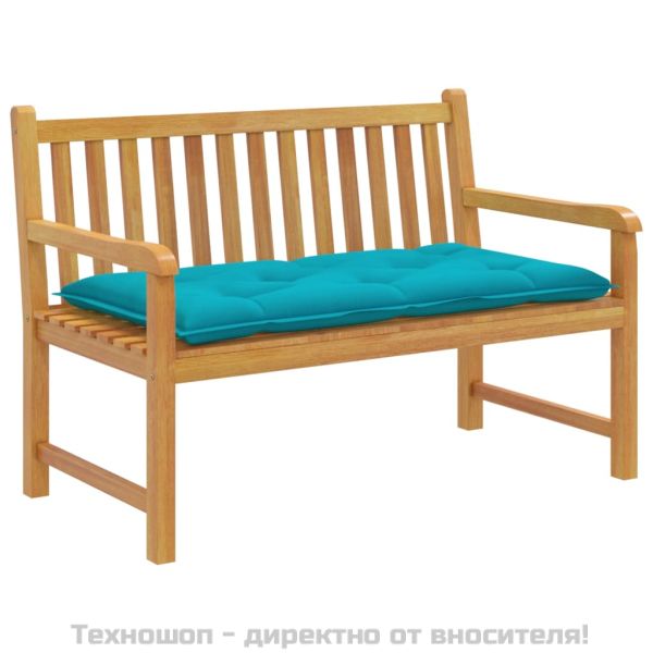 Възглавница за градинска пейка тюркоаз 100x50x7 см оксфорд плат