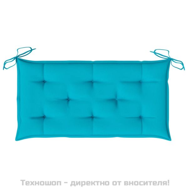 Възглавница за градинска пейка тюркоаз 100x50x7 см оксфорд плат