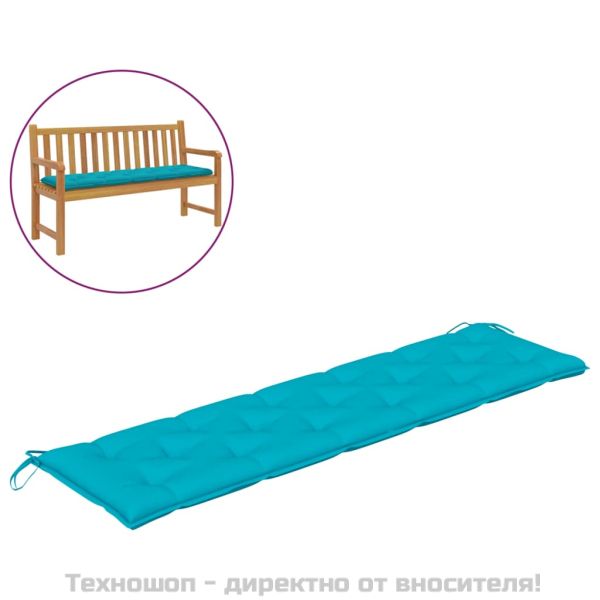 Възглавници за градински пейки 2 бр тюркоаз Оксфорд плат