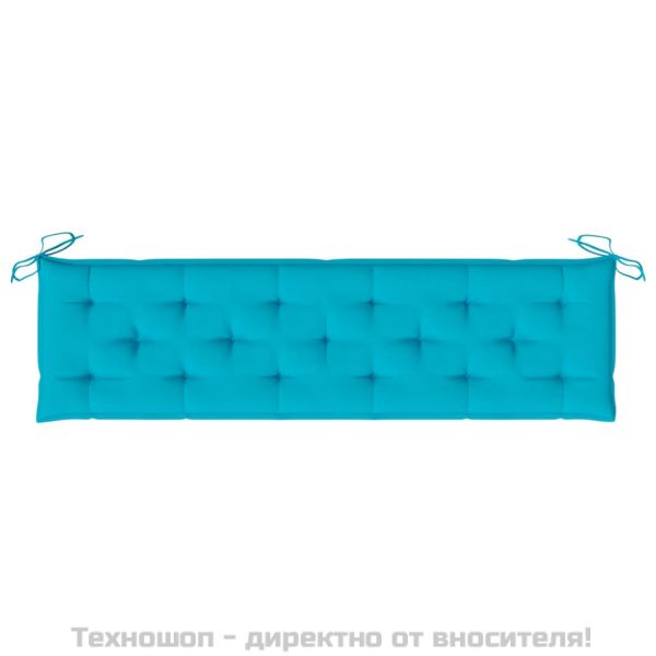 Възглавници за градински пейки 2 бр тюркоаз Оксфорд плат