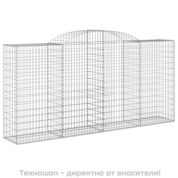 Габионни кошници арка 2 бр 300x50x140/160 см поцинковано желязо