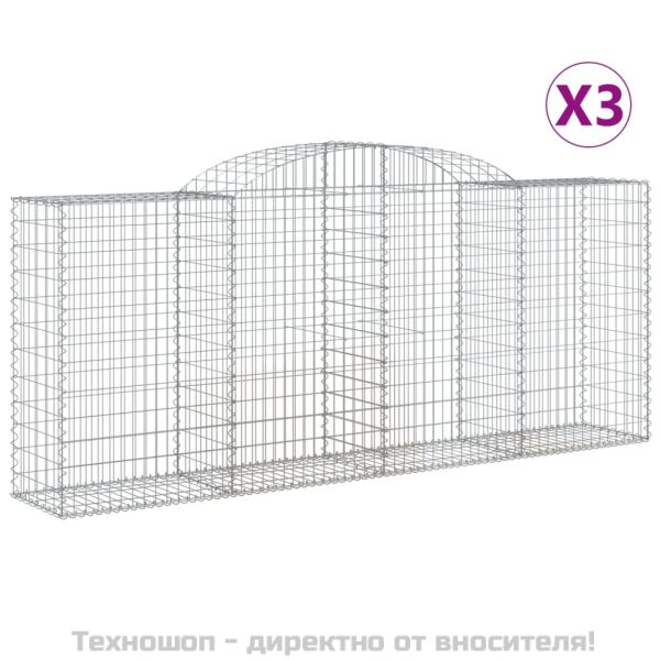 Габионни кошници арка 3 бр 300x50x120/140см поцинковано желязо