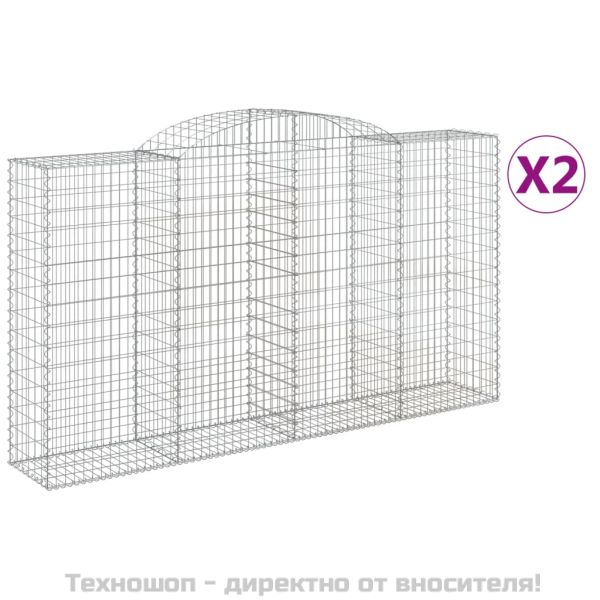 Габионни кошници арка 2 бр 300x50x160/180 см поцинковано желязо