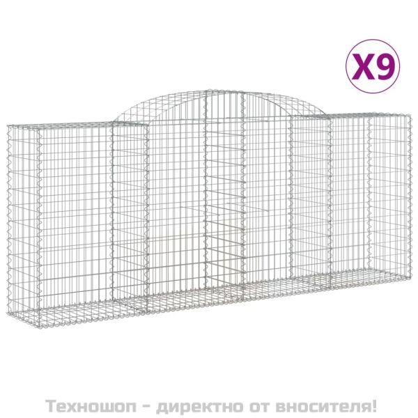 Габионни кошници арка 9 бр 300x50x120/140см поцинковано желязо