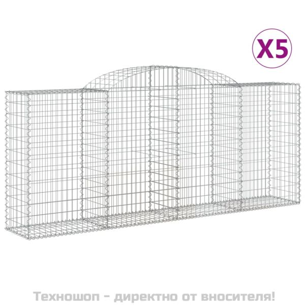 Габионни кошници арка 5 бр 300x50x120/140см поцинковано желязо