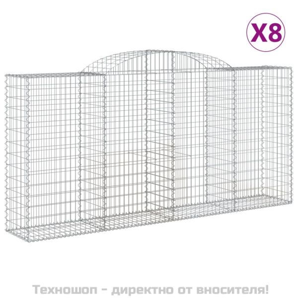 Габионни кошници арка 8 бр 300x50x140/160 см поцинковано желязо