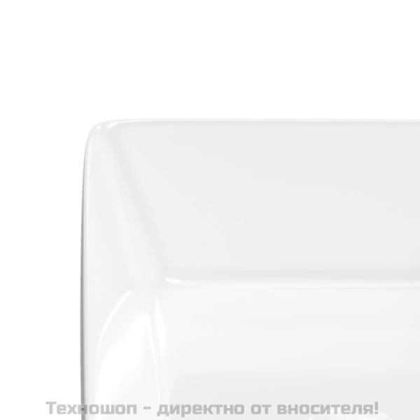 Мивка, бяла, 48x37x13 см, керамична, правоъгълна