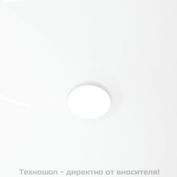 Мивка, бяла, 36x15 см, керамична, кръгла