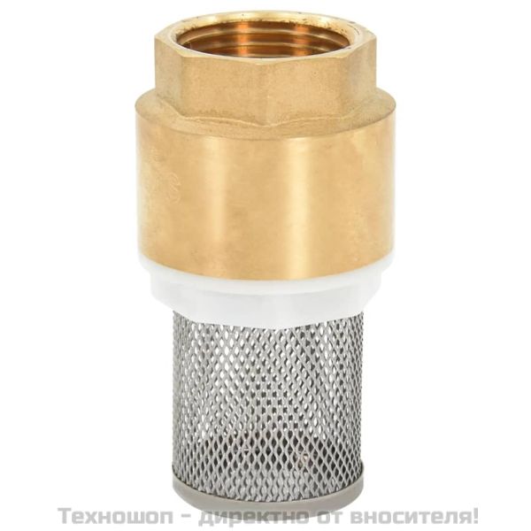 Смукателен маркуч с месингови съединители черен 1,1" 20 м PVC