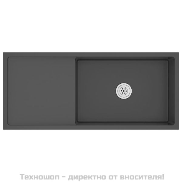 Ръчно изработена кухненска мивка, черна, неръждаема стомана