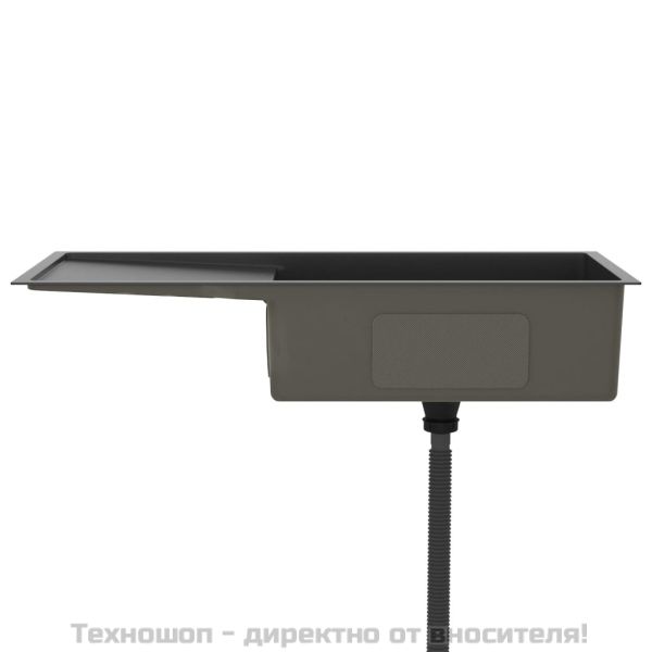 Ръчно изработена кухненска мивка, черна, неръждаема стомана