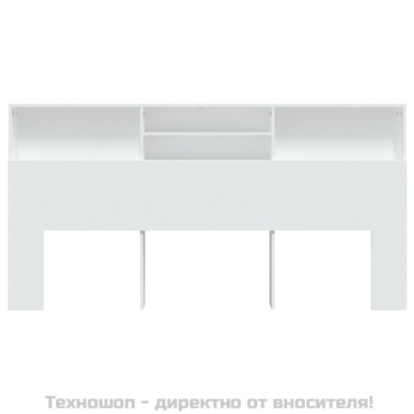 Табла за легло тип шкаф, бяла, 200x19x103,5 см