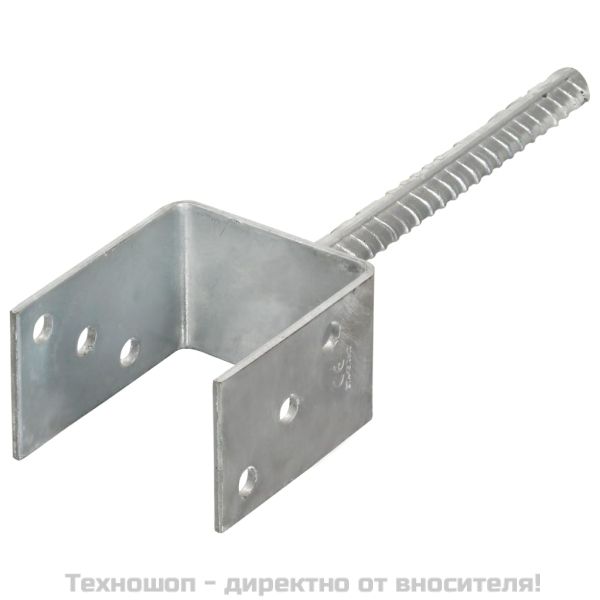 Оградни подпори 6 бр сребристи 8x6x30 см поцинкована стомана