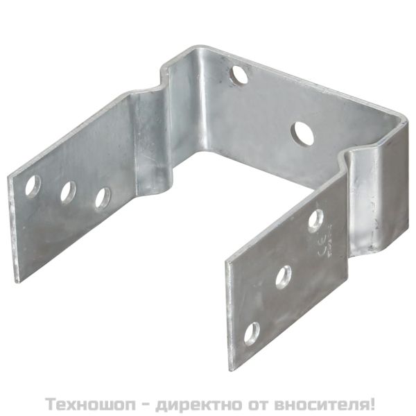 Оградни подпори 6 бр сребристи 12x6x15 см поцинкована стомана
