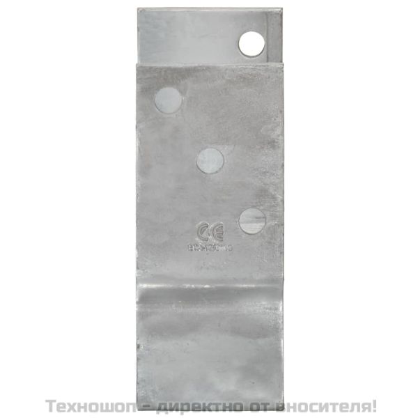 Оградни подпори 6 бр сребристи 12x6x15 см поцинкована стомана