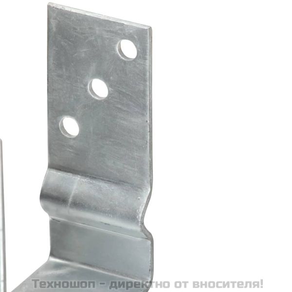 Оградни подпори 6 бр сребристи 12x6x15 см поцинкована стомана