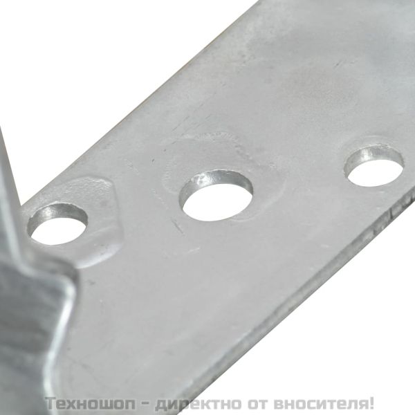 Оградни подпори 6 бр сребристи 12x6x15 см поцинкована стомана