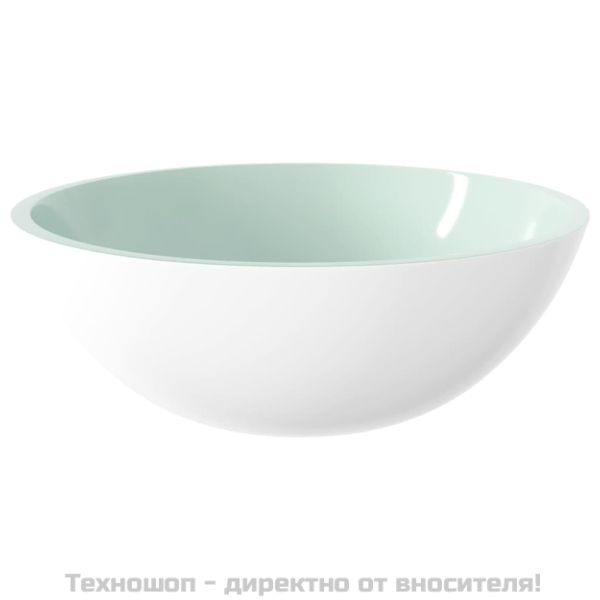Стъклена мивка, 50x37x14 см, бяла