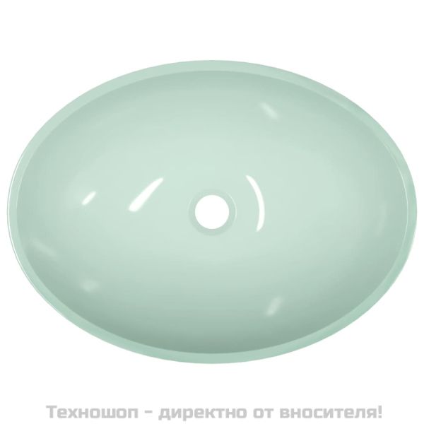 Стъклена мивка, 50x37x14 см, бяла