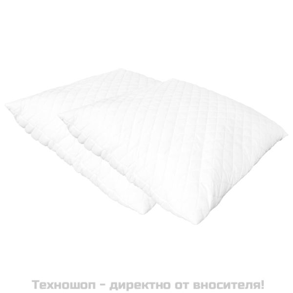 Възглавници, 2 бр, 80x80x14 см, мемори пяна