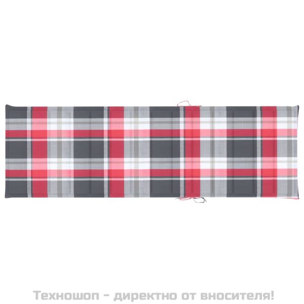 Градински шезлонг с шалте, акациево дърво масив