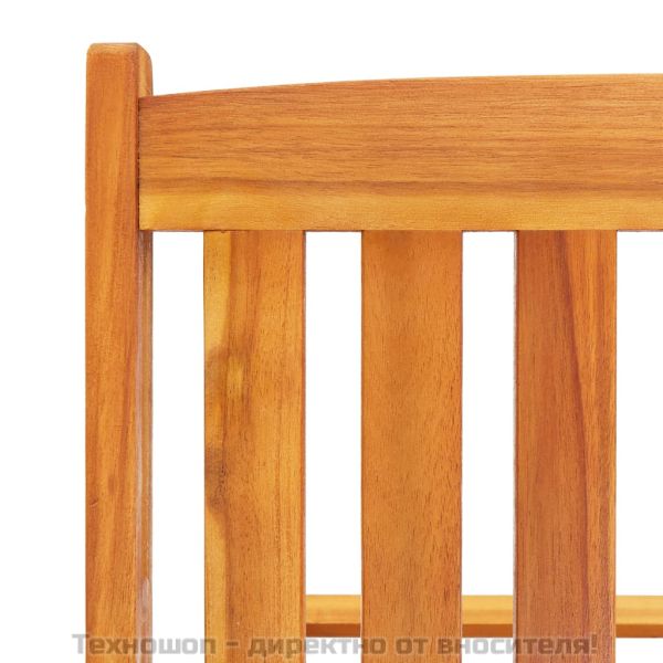 Шезлонги, 2 бр, с възглавници, акациево дърво масив