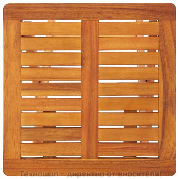 Шезлонги, 2 бр, с маса и възглавници, акациево дърво масив