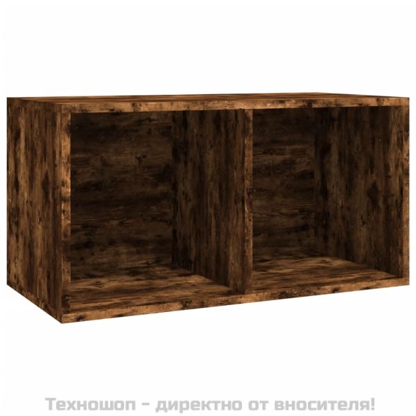 Шкаф за винилови плочи опушен дъб 71x34x36 см инженерно дърво