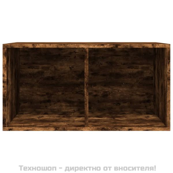 Шкаф за винилови плочи опушен дъб 71x34x36 см инженерно дърво