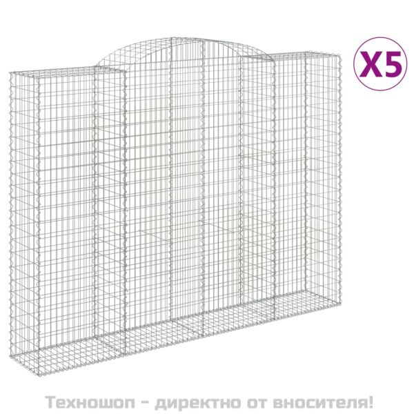 Габионни кошници арка 5 бр 300x50x220/240 см поцинковано желязо