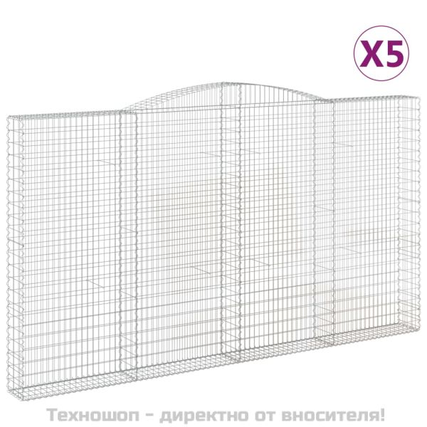 Габионни кошници арка 5 бр 400x30x220/240 см поцинковано желязо