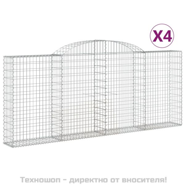 Габионни кошници арка 4 бр 300x30x120/140см поцинковано желязо