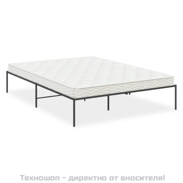 Метална рамка за легло, черна, 140x200 см