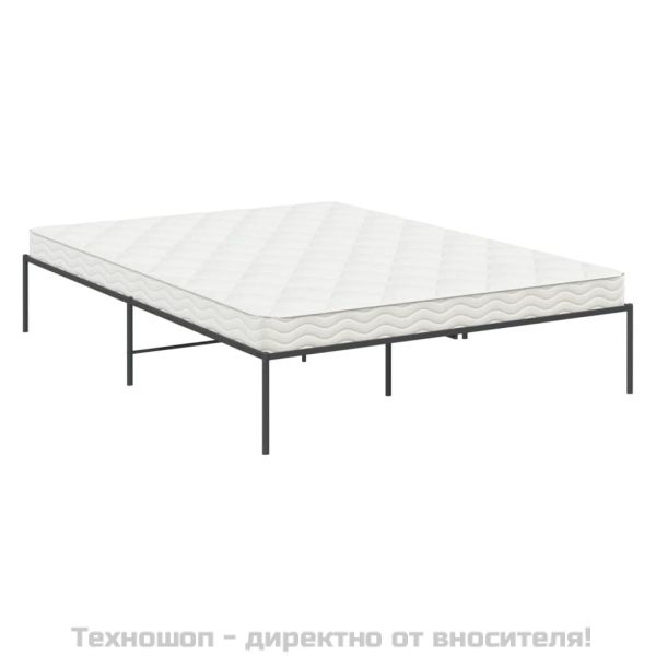 Метална рамка за легло, черна, 140x200 см