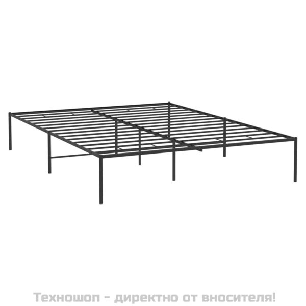 Метална рамка за легло, черна, 140x200 см