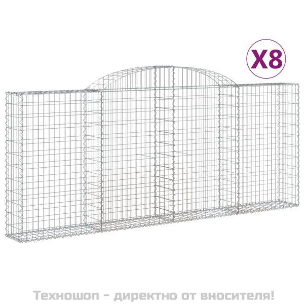 Габионни кошници арка 8 бр 300x30x120/140см поцинковано желязо