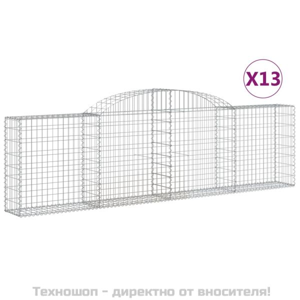 Габионни кошници арка 13 бр 300x30x80/100 см поцинковано желязо