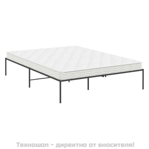 Метална рамка за легло, черна, 150x200 см