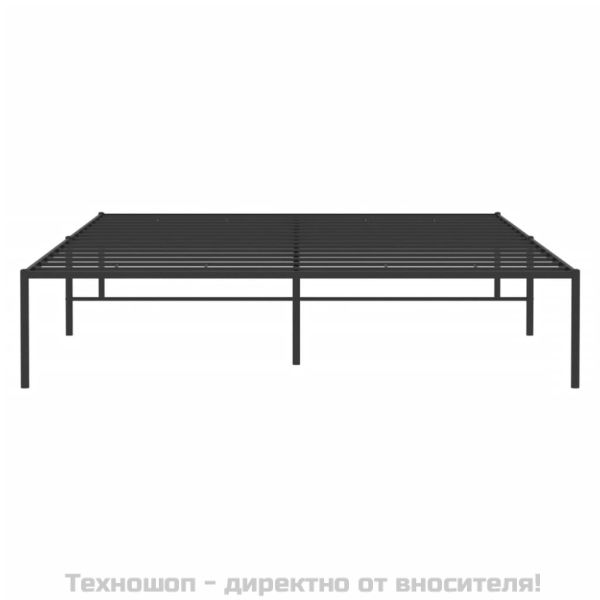 Метална рамка за легло, черна, 150x200 см